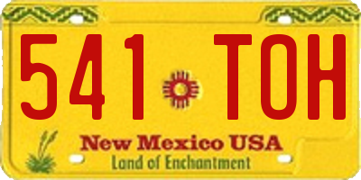 NM license plate 541TOH
