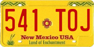 NM license plate 541TOJ