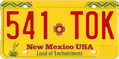 NM license plate 541TOK