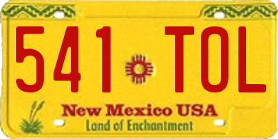 NM license plate 541TOL