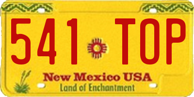 NM license plate 541TOP