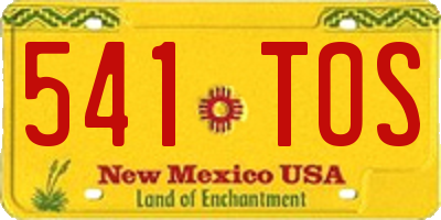 NM license plate 541TOS