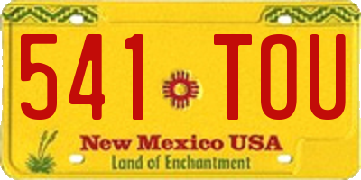 NM license plate 541TOU