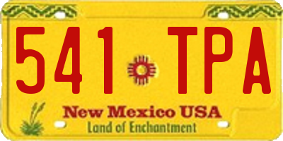 NM license plate 541TPA