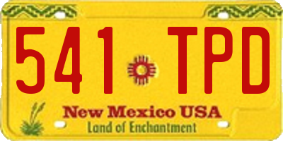 NM license plate 541TPD
