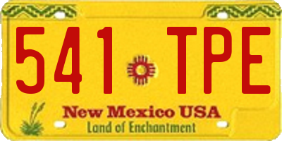 NM license plate 541TPE