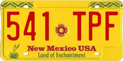 NM license plate 541TPF