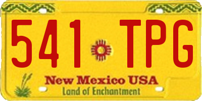 NM license plate 541TPG