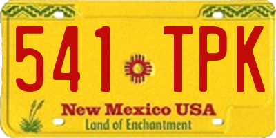 NM license plate 541TPK