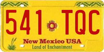 NM license plate 541TQC
