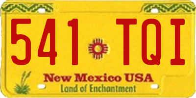 NM license plate 541TQI