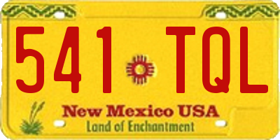 NM license plate 541TQL