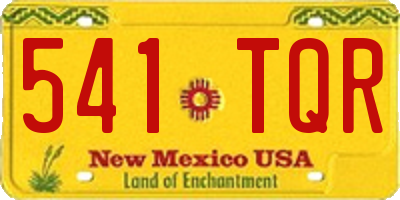NM license plate 541TQR