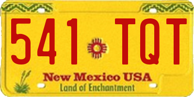 NM license plate 541TQT