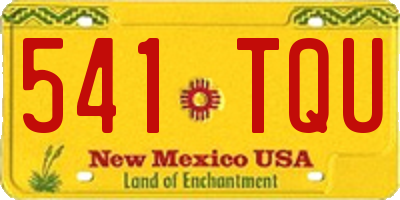 NM license plate 541TQU