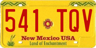 NM license plate 541TQV
