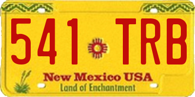 NM license plate 541TRB