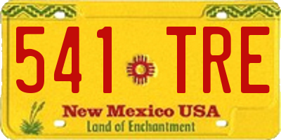 NM license plate 541TRE