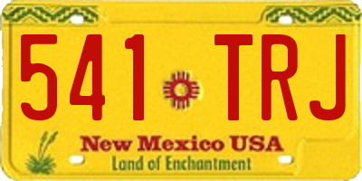 NM license plate 541TRJ
