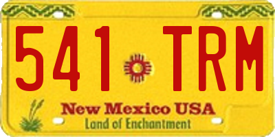 NM license plate 541TRM