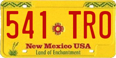NM license plate 541TRO