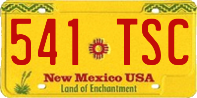 NM license plate 541TSC