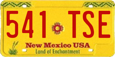 NM license plate 541TSE