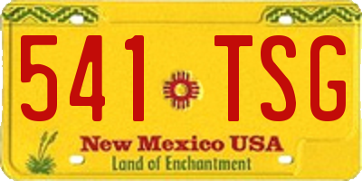 NM license plate 541TSG