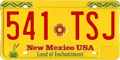 NM license plate 541TSJ