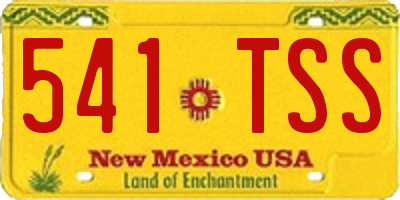 NM license plate 541TSS