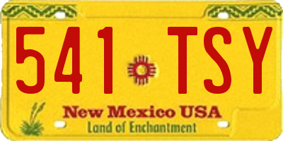 NM license plate 541TSY