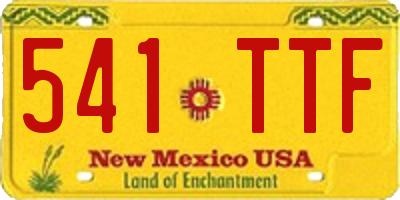 NM license plate 541TTF