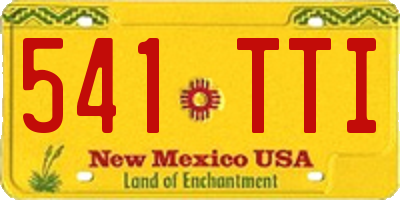 NM license plate 541TTI