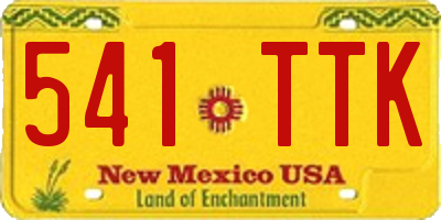 NM license plate 541TTK