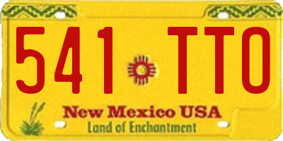NM license plate 541TTO