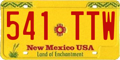 NM license plate 541TTW