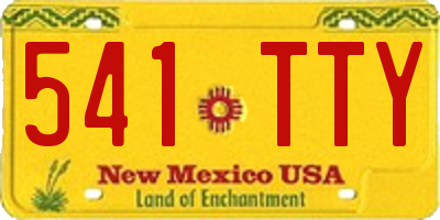 NM license plate 541TTY