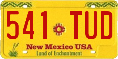 NM license plate 541TUD