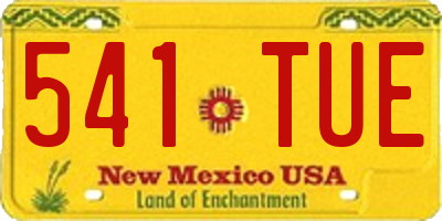 NM license plate 541TUE