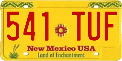 NM license plate 541TUF