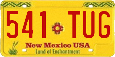 NM license plate 541TUG