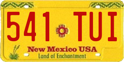 NM license plate 541TUI