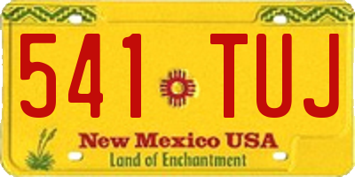 NM license plate 541TUJ