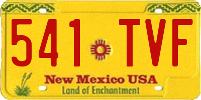 NM license plate 541TVF