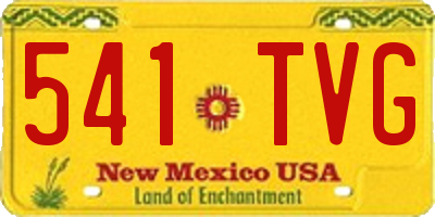 NM license plate 541TVG