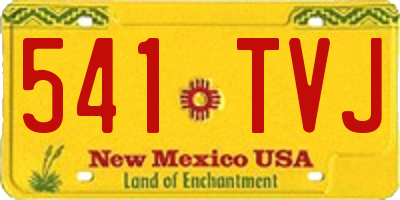 NM license plate 541TVJ