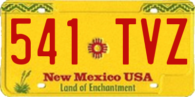 NM license plate 541TVZ