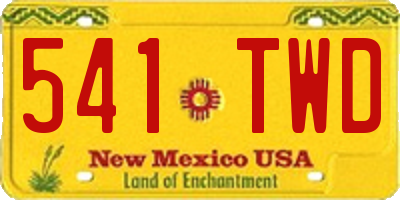 NM license plate 541TWD