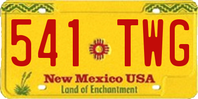 NM license plate 541TWG