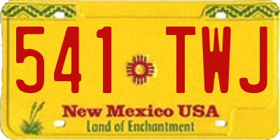 NM license plate 541TWJ